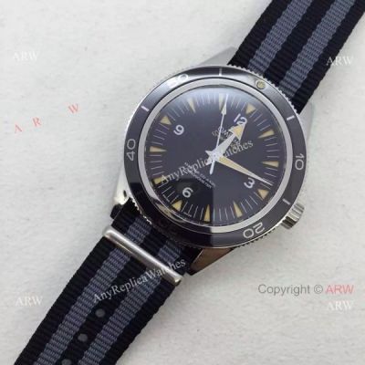 Swiss Omega Seamaster Watch: New - SS Black Nato strap